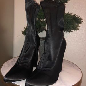 Cape Robbin Satin Black Boots